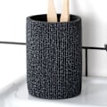 Miniatyrbillede 2 af 9: Keramisk tandbørsteholder med stenfinish til badeværelse