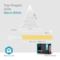 Miniatyrbillede 3 af 9: SmartLife jluelys | Træ | Wi-Fi | Varm Hvid | 200 LED's | 20.0 m | 10 x 2 m | Android™ / IOS