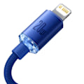 Miniatyrbild 7 av 9: Kabel för snabbladdning och dataöverföring USB-C Iphone Lightning 20W 2m blå