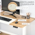 Pikkukuva 7 / 10: Computer Desk Sähköpöytä, Seisomapöytä, Korkeussäädettävä, Pöydän Runko Moottorilla, Metalli, Luonnollinen+Valkoinen