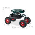 Miniatyrbillede 4 af 7: Mobilt havesæde med opbevaring