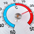 Miniatyrbild 4 av 10: Kvadratisk bimetallisk termometer för fönster, -50°C till +50°C