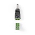 Miniatyrbillede 5 af 6: CCTV sikkerhed stik | 2-vejs terminalblok | 5,5 x 2,1 mm han | Han | Grøn / Sort