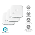 Miniatyrbild 1 av 9: SmartLife Rökdetektor | Wi-Fi | Batteridriven | Givarens livscykel: 10 år | EN 14604 | Max. batteritid: 24 månader | 85 dB | Vit | 3 st