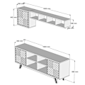 Miniatyrbillede 5 af 5: TV Unit Inci - Valnød, Gul
