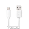 Pikkukuva 1 / 4: Lightning Kaapeli | USB 2.0 | Apple Lightning 8-Pin | USB-A Uros | 480 Mbps | Niklattu | 3.00 m | Pyöreä | PVC | Valkoinen | Laatikko