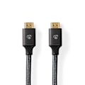 Miniatyrbillede 1 af 3: Ultra High Speed ​​HDMI ™ kabel | HDMI™ Stik | HDMI™ Stik | 8K@60Hz | 48 Gbps | 5.00 m | Runde | 6.7 mm | Gun Metal Grå | Cover Box