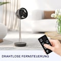 Miniatyrbild 7 av 10: Stativfläkt USB Uppladdningsbar fläkt med fjärrkontroll Justerbar lutningsoscillation 10 hastighetsnivåer Timer Höjdjusterbar teleskopfläkt för kontor