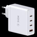 SiGN Snabbladdare 140W 3x USB-C / 1x USB-A - Vit