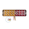 Miniatyrbillede 1 af 2: Baglygte 12/24V 3 funktioner 135x38mm LED med holder sort
