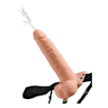 Pikkukuva 2 / 6: Fetish Fantasy Series - Säädettävät valjaat Realistinen penis, jossa pallot ruiskuttavat 19 cm