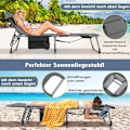 Miniatyrbillede 4 af 5: Solseng med ansigtsåbning & justerbart ryglæn & fodstøtte Sammenfoldelig haveseng grå