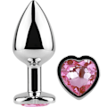 Miniatyrbillede 1 af 5: Secretplay - Metal Butt Plug Fuchsia Heart Small Størrelse 7 Cm