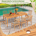 Pikkukuva 5 / 5: Puutarhapöytä akaasiapuuta 200 x 90 cm iso patiopöytä 8 hengelle luonnollinen