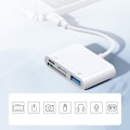 Miniatyrbillede 3 af 7: HUB kortlæser adapter til iPhone OTG Lightning - USB SD TF kortlæser hvid