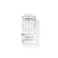 Miniatyrbillede 1 af 3: RJ45-stik | Han | Stranded UTP CAT5 | Lige | Guldplateret | 10 stk. | PVC | Gennemsigtig | Box