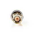 Miniatyrbild 3 av 5: SMA Adapter | SMA Hane | BNC Hona | Guldplaterad | 50 Ohm | Rak | Koppar | Guld | 2 st. | Låda