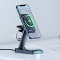 Miniatyrbillede 7 af 9: 3i1 Qi oplader 15W med magnetisk holder til iPhone Apple Watch og AirPods sort
