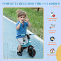 Miniatyrbillede 8 af 10: Balancecykel Børnebalancecykel Uden Pedal, Højdejusterbart Sæde, Til 1,5-3 År, Blå