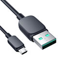 Pikkukuva 2 / 9: MicroUSB - USB-kaapeli 2.4A 480Mbps 2m musta