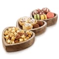 Hjerteformet snackfad i mangotræ, 40x16 cm