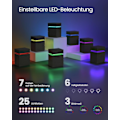 Miniatyrbillede 5 af 7: LET630T56 Sengebord med LED-belysning, Sidebord, Sengeskab, Sofabord, Justerbar