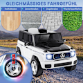 Pikkukuva 3 / 5: Lasten Mercedes-Benz sähköauto 2.4G kaukosäätimellä &amp; Ajovalo 12V sähköauto valkoinen