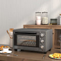 Pikkukuva 10 / 10: Miniuuni 21L 1400W 60 min Ajastin, pieni uuni 100°C-230°C säädettävällä lämpötilalla, miniuuni uunipellillä, ritilä, pöytäuuni ruostumatonta terästä,