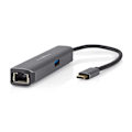 Miniatyrbillede 1 af 9: USB Multi-Port Adapter | USB 3.2 Gen 1 | USB-C™ Han | HDMI ™ -udgang / RJ45 Hun / USB-A Hun / USB-C™ Hun | 5 Gbps | 0.20 m | Runde | Guldplateret | PV