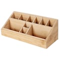 Miniatyrbillede 3 af 6: Organizer med 10 rum i bambustræ til make-up og make-up