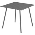 Pikkukuva 1 / 10: Teräksinen puutarhapöytä 80 x 80 x 74 cm Säänkestävä buffetpöytä teräsrungolla, liukumaton retkeilypöytä 4 hengelle Parvekepöytä Patiopöytä Ulkoruokai