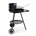 Miniatyrbillede 5 af 8: Rund havegrill med justerbar risthøjde