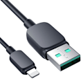 Pikkukuva 2 / 9: iPhone Lightning -kaapeli - USB 2.4A 480Mbps 2m musta