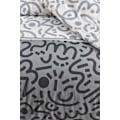 Miniatyrbillede 3 af 3: Single Quilt Cover Sæt Doodle - Sort