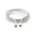 Pikkukuva 2 / 7: Lightning Kaapeli | USB 2.0 | Apple Lightning 8-Pin | USB-C™ Uros | 480 Mbps | Kullattu | 1.00 m | Pyöreä | Nailon / Punottu | Alumiini / Hopea | Laat