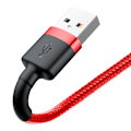 Pikkukuva 3 / 9: Kestävä joustava kaapeli USB-kaapeli Iphone Lightning QC3.0 1.5A 2M punainen