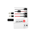 Pikkukuva 2 / 4: Matkasovitin Innovatiivinen 2-napainen integroidulla kaksois-USB-laturilla (1 x USB C & 1 x USB)