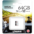 Miniatyrbillede 1 af 4: Kingston 64 GB microSD High Endurance UHS-I Speed ​​​​Class 1 (U1) - hukommelseskort