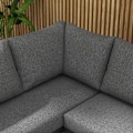 Miniatyrbillede 8 af 10: 5-delt havemøbelsæt med hjørnesofa og dobbeltsofa, sofabord, altanmøbelsæt med sædehynde, haveloungesæt, grå
