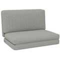 Miniatyrbillede 10 af 10: Gulvsofa 3-i-1 sammenfoldelig sovesofa med fløjlslook, polstret sovesofa kan holde op til 240 kg til soveværelse, stue, lysegrå