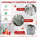 Miniatyrbillede 4 af 5: 100 cm kunstigt juletræ flokket grantræ med 80 flerfarvede LED-lys