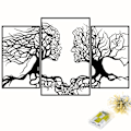 Pikkukuva 5 / 7: Koristeellinen metalliseinätarvikkeet Tree Person 499