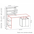 Miniatyrbillede 5 af 5: Studiebord Melis - Hvid, antracit
