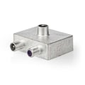 Pikkukuva 4 / 5: Satelliitti- ja antenni-sovitin | F naaras / IEC (Coax) Uros | IEC (Coax) Naaras | Niklattu | 75 Ohm | Suora | Metalli | Hopea / Metalli | 1 kpl | Laa