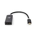 Pikkukuva 2 / 5: USB-C™ Sovitin | USB 3.2 Gen 1 | USB-C™ Uros | DisplayPort Naaras | 8K@30Hz | 0.20 m | Pyöreä | Kullattu | PVC | Antrasiitti | Ikkunallinen laatikko