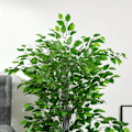 Miniatyrbillede 8 af 10: Kunstig Ficus Træ Stor 135 cm Kunstig Plante, Kunstig Plast Planter Ficus i Pot, Kunstigt Træ Som Ægte med Cement, Kunstigt Græs til Stue Soveværelse