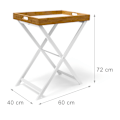 Miniatyrbillede 4 af 7: Bakkebord træ og bambus 72 cm