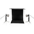 Miniatyrbillede 4 af 5: Fotostudie Kit | 400 lm | Sammenfoldelig | Baggrunde inkluderet | Rejsetaske inkluderet | Sort