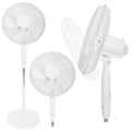 Miniatyrbillede 1 af 10: Stående gulvventilator 45W – 3 tilstande, 5 blade, hvid