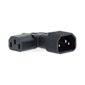 Miniatyrbillede 1 af 5: Udvidelse Plug | IEC-320-C13 | IEC-320-C14 | Venstrevinklet | Nikkelplateret | PVC | Sort | Box | 1 stk.